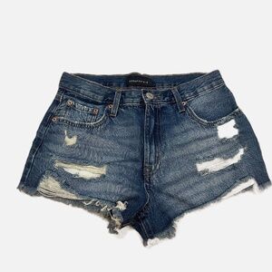 Aeropostale vintage high rise shorty jean shorts